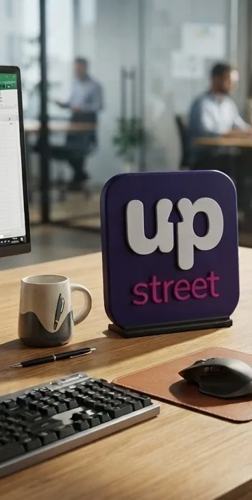 Visualisation: a Desk Icon beside a keyboard on a founder's desk